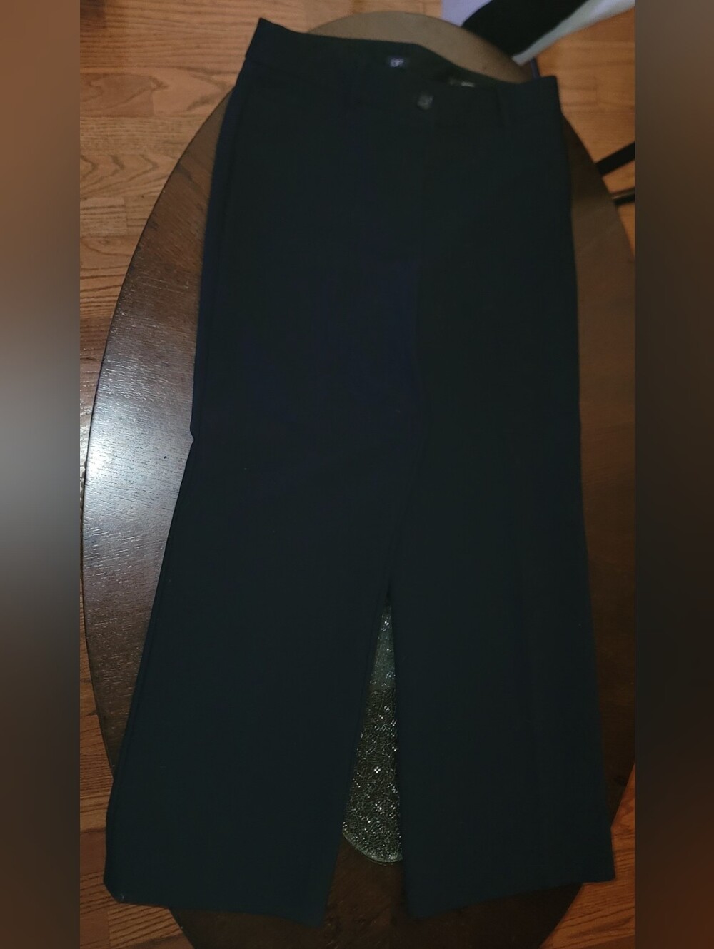 LOFT Blue Curvy High Waist Straight-Leg Dress Pants 8